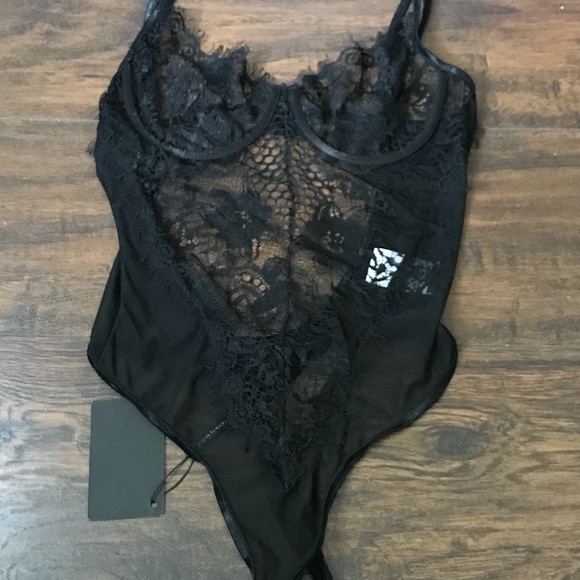 Black Lace Bodysuit - Picture 2 of 3